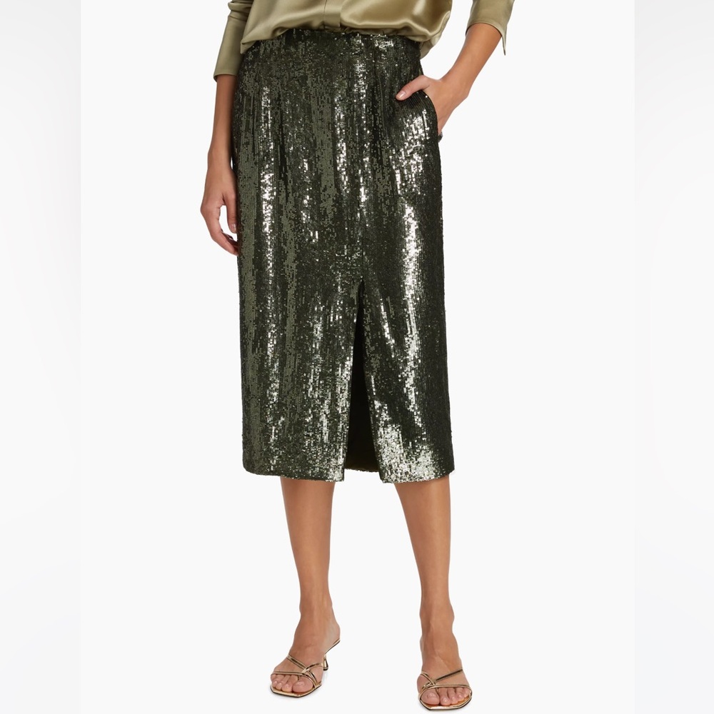 TWP Fishscale Ladylike Sequined Midi-Skirt NWT - Picture 2 of 10